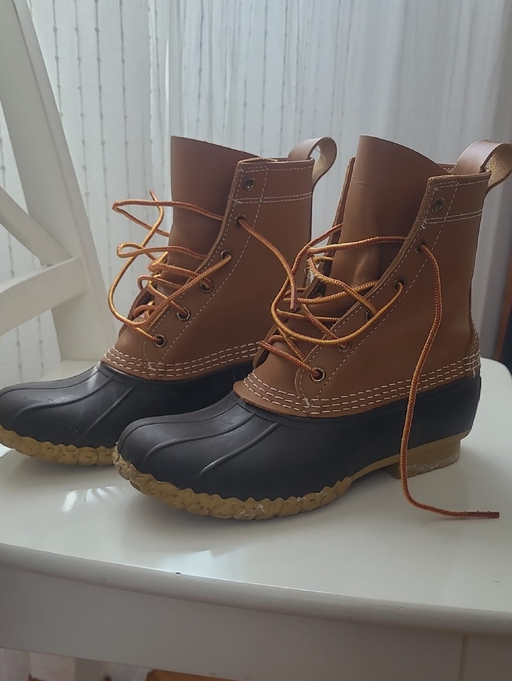Women's LL Bean Classic Bean Boots 8" Size 7 Made In The USA